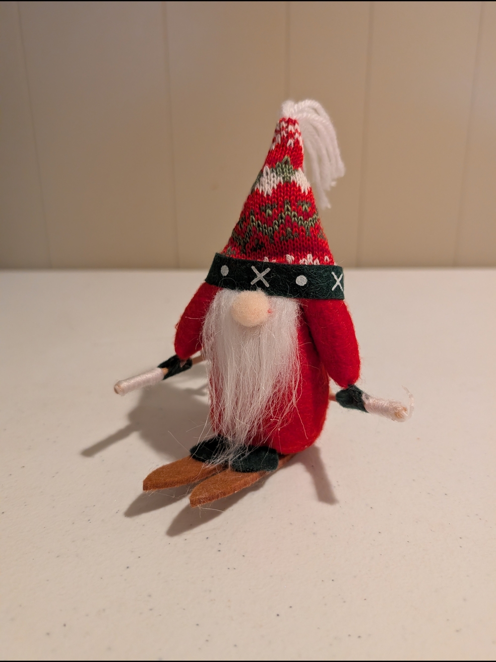 Festive Red Nordic Gnome Holiday Figurine